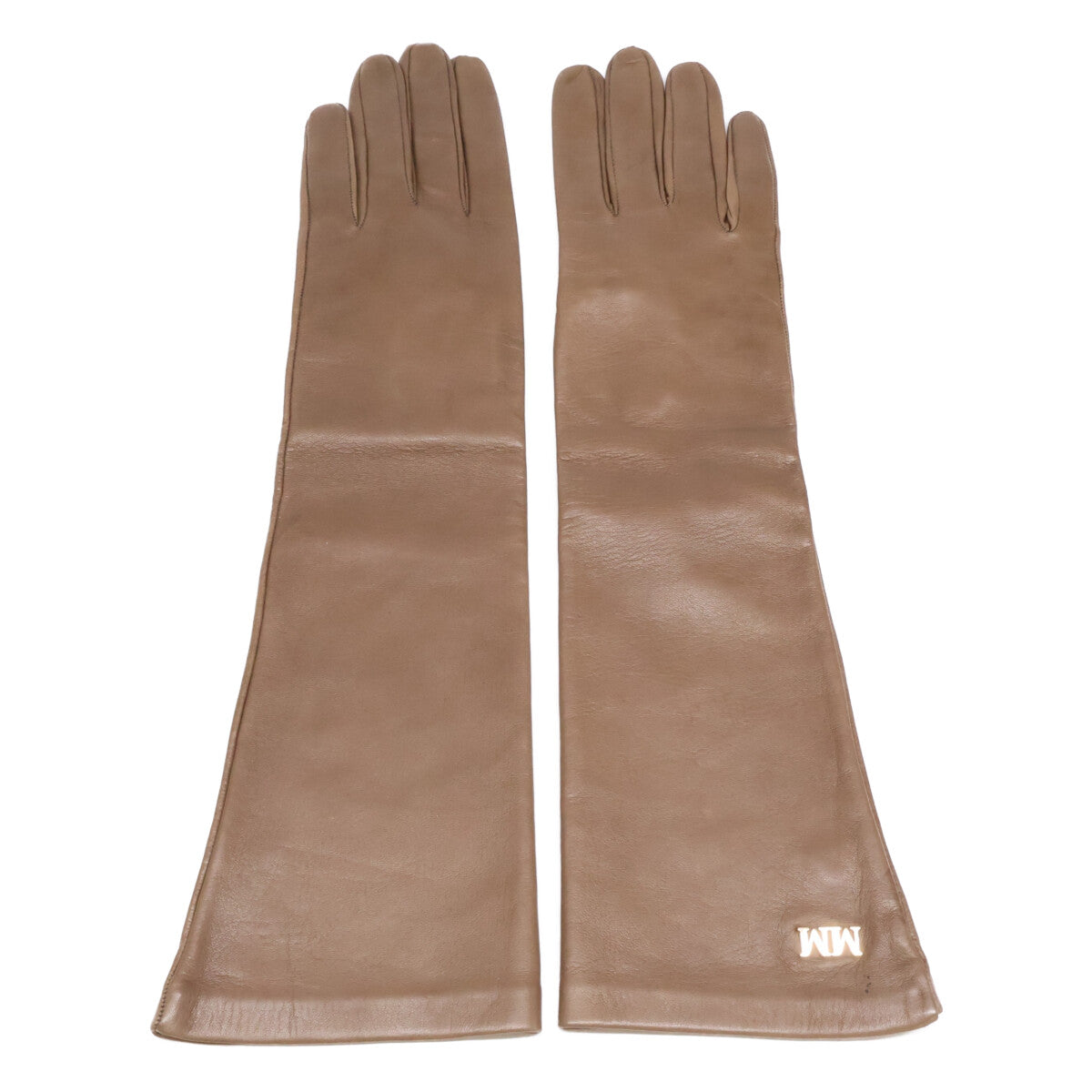 Max Mara マックスマーラ 45661213 MMロゴ レザー ロング グローブ