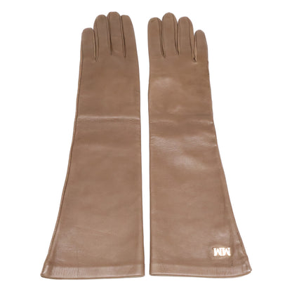 Max Mara マックスマーラ 45661213 MMロゴ レザー ロング グローブ