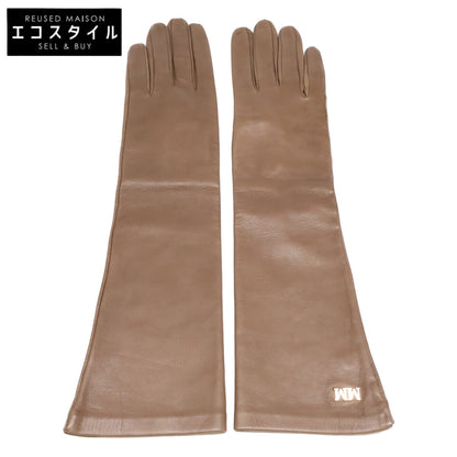 Max Mara マックスマーラ 45661213 MMロゴ レザー ロング グローブ