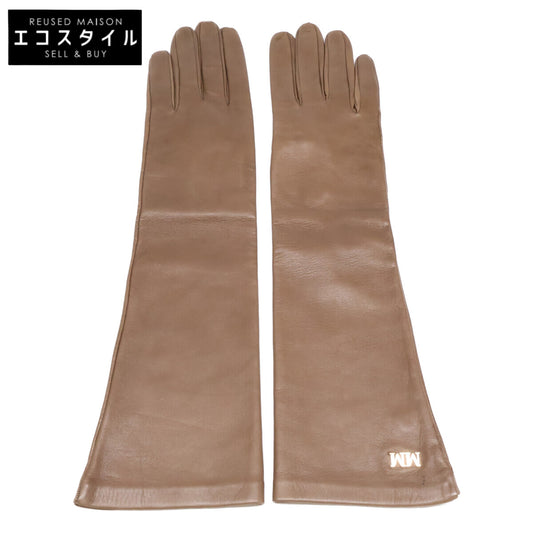 Max Mara マックスマーラ 45661213 MMロゴ レザー ロング グローブ