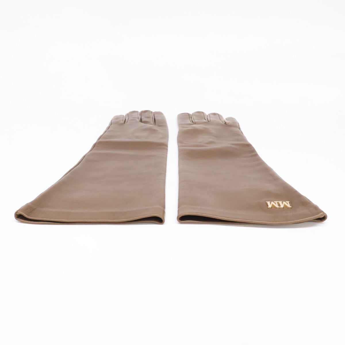 Max Mara マックスマーラ 45661213 MMロゴ レザー ロング グローブ