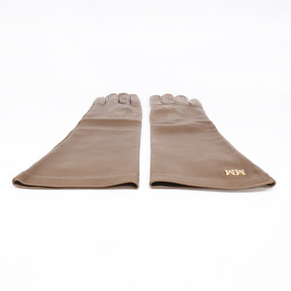 Max Mara マックスマーラ 45661213 MMロゴ レザー ロング グローブ