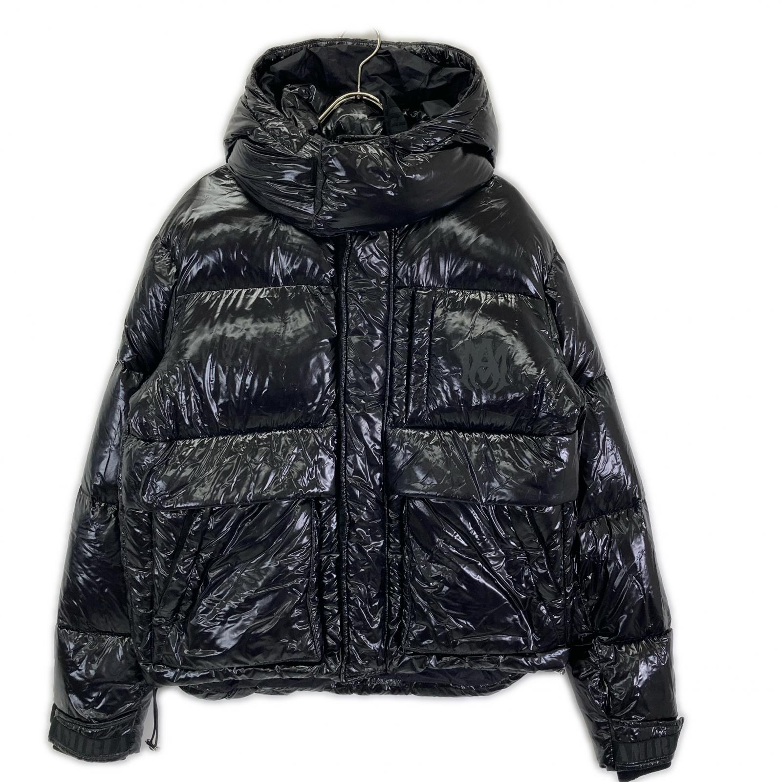 AMIRI アミリ ブラック ナイロン ロゴダウンジャケット ジャケット