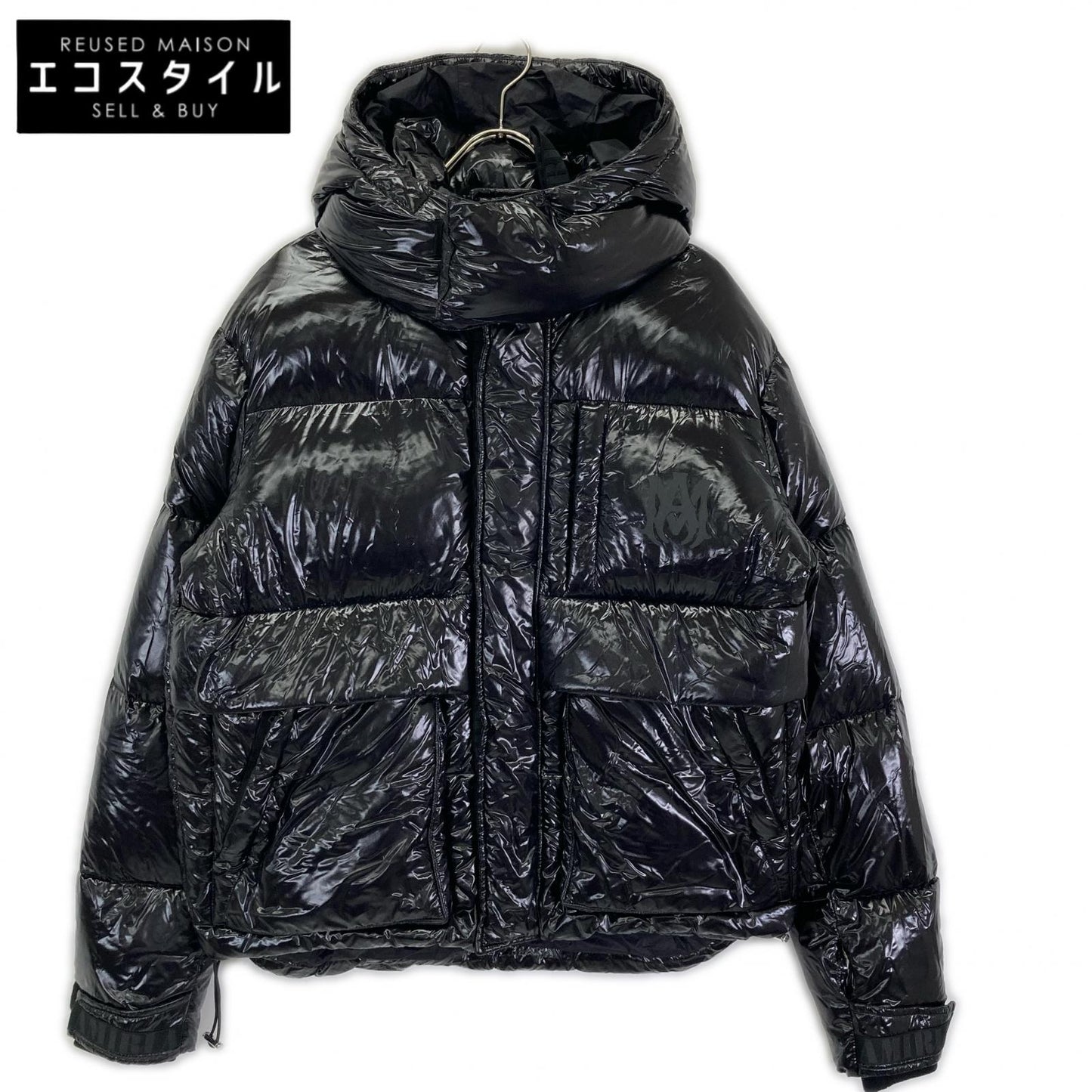 AMIRI アミリ ブラック ナイロン ロゴダウンジャケット ジャケット
