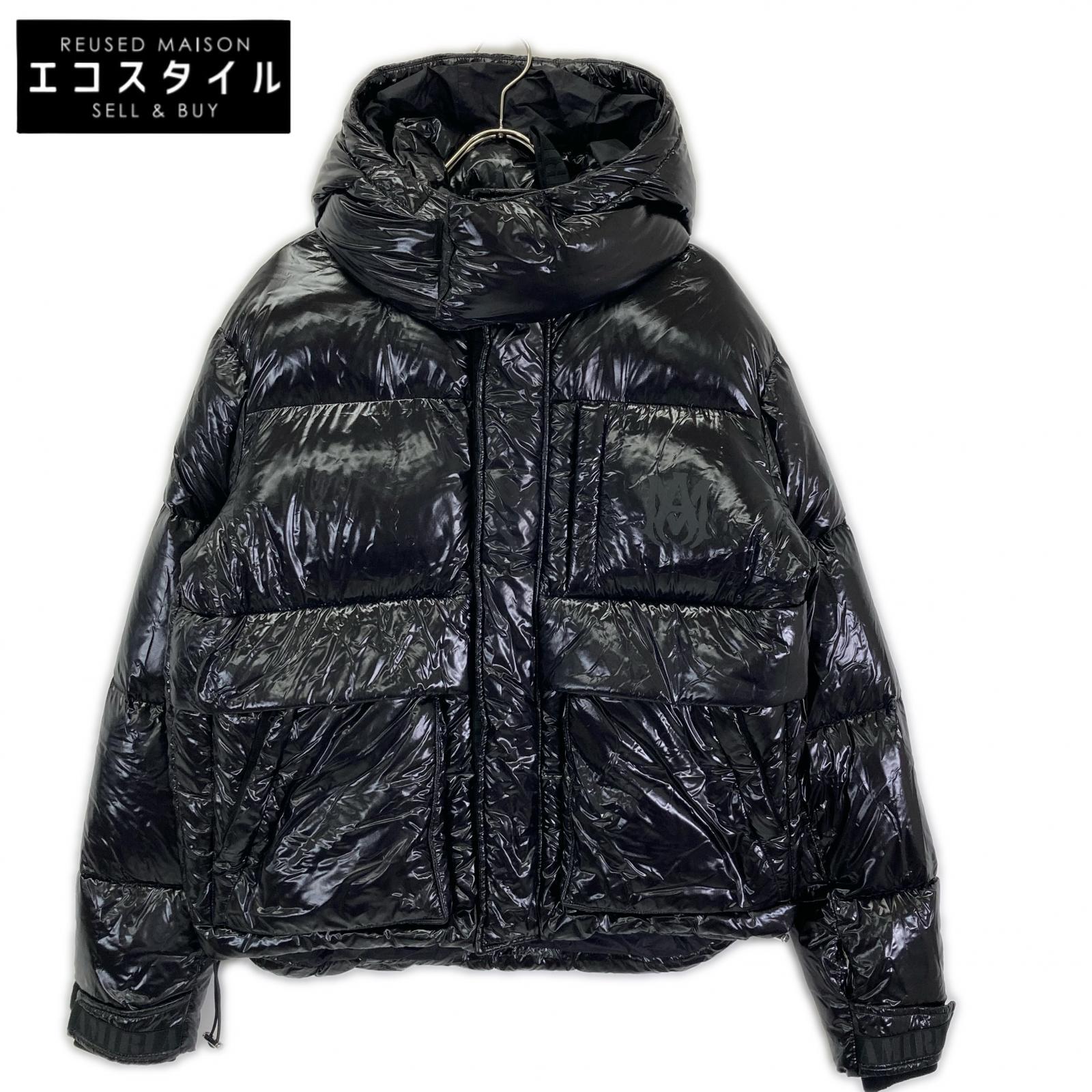 AMIRI アミリ ブラック ナイロン ロゴダウンジャケット ジャケット