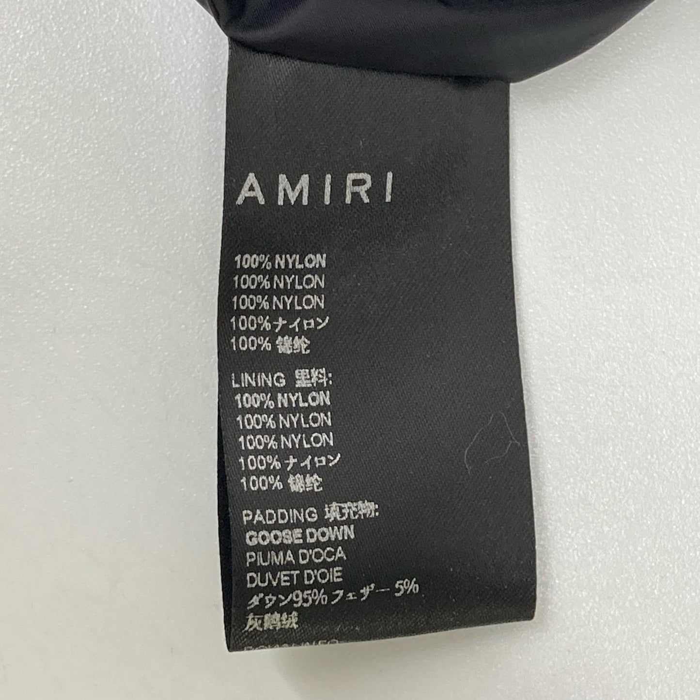 AMIRI アミリ ブラック ナイロン ロゴダウンジャケット ジャケット