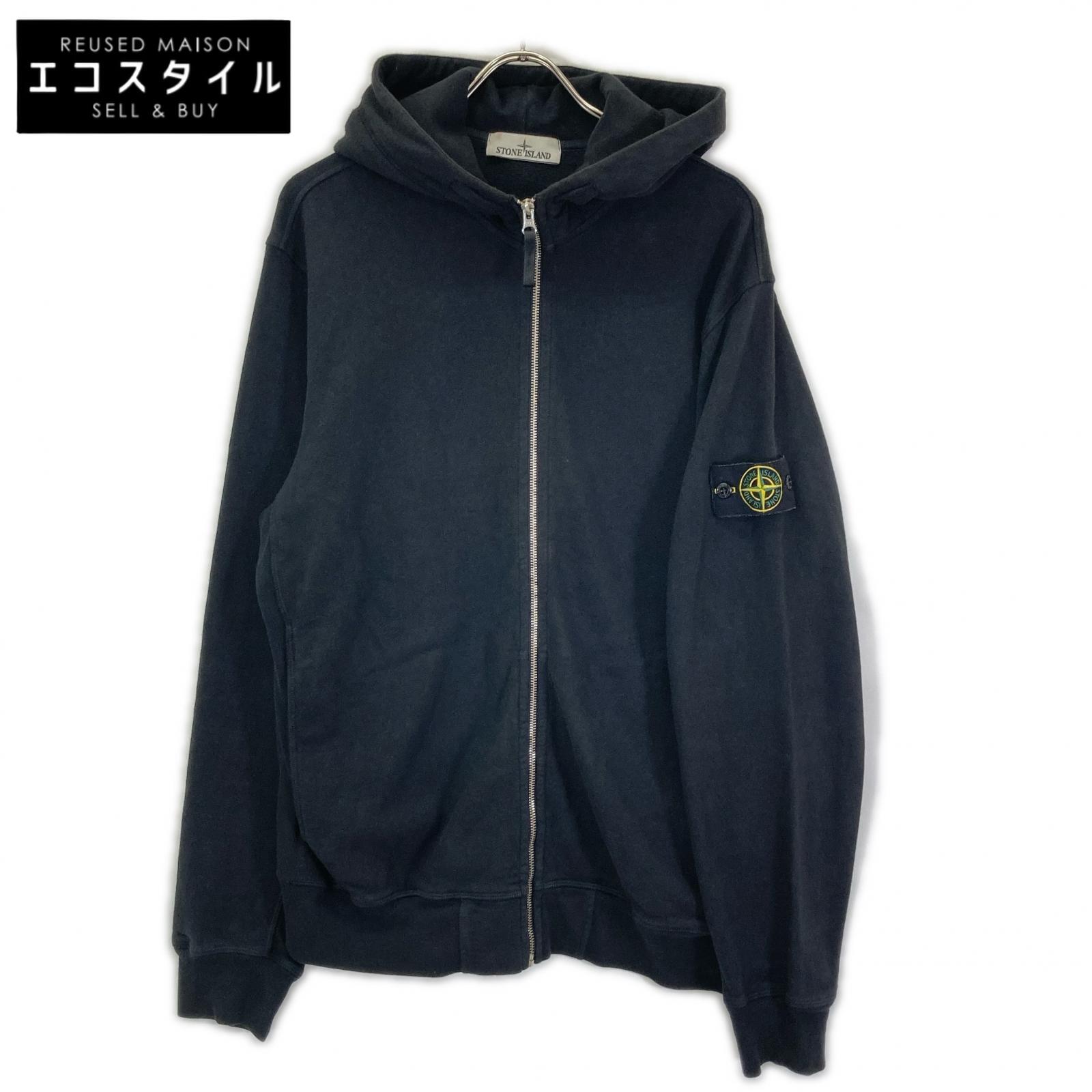 STONE ISLAND ストーンアイランド K1S156100021 ブラック ジップアップパーカ ジャケット