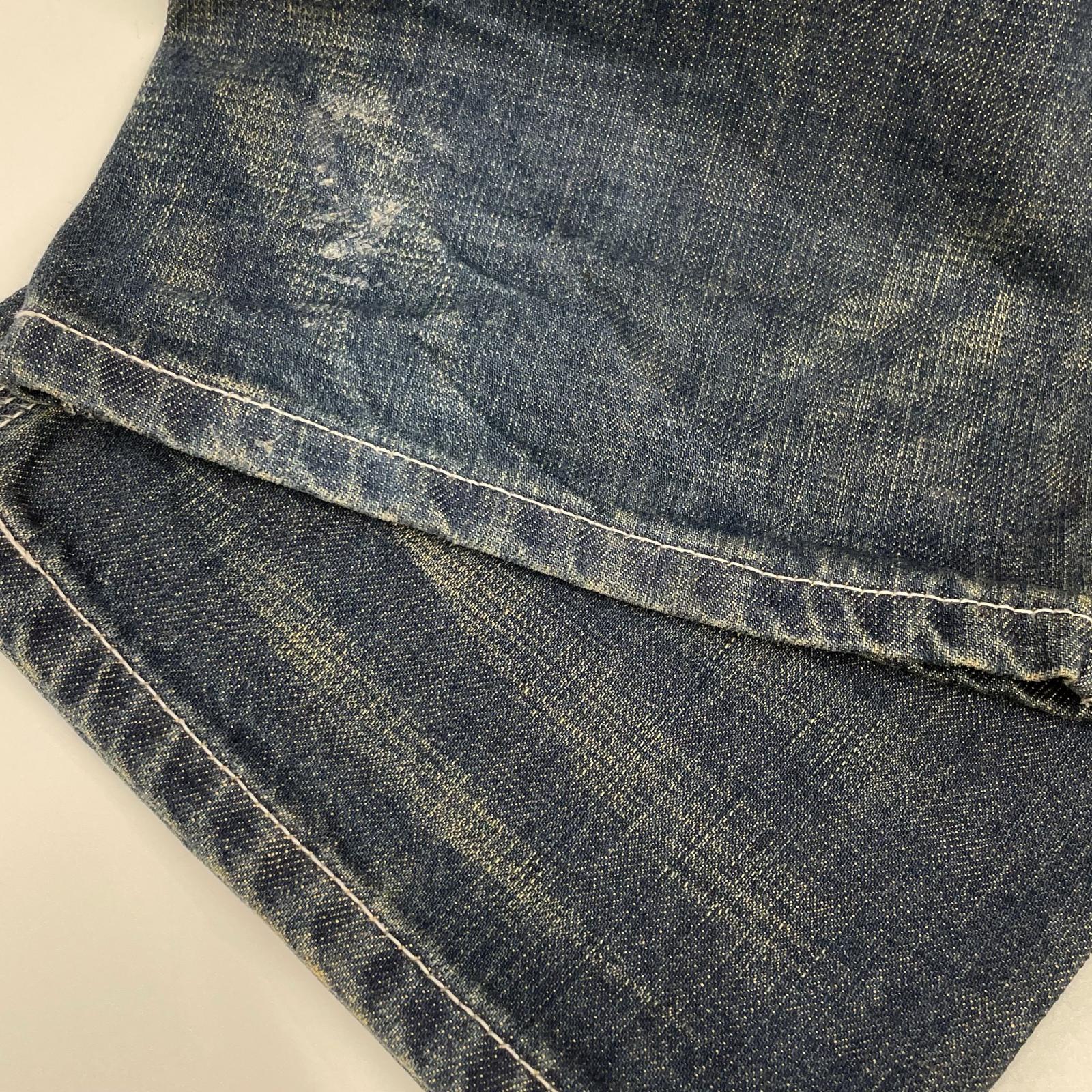 VANSON バンソン SP-B-32 インディゴ クロススカル刺繍デニムパンツ ボトムス
