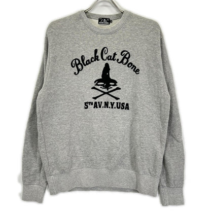 HYSTERIC GLAMOUR ヒステリックグラマー 02171CS05 BLACK CAT BONE クルーネック スウェットシャツ トップス