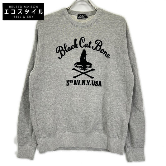 HYSTERIC GLAMOUR ヒステリックグラマー 02171CS05 BLACK CAT BONE クルーネック スウェットシャツ トップス