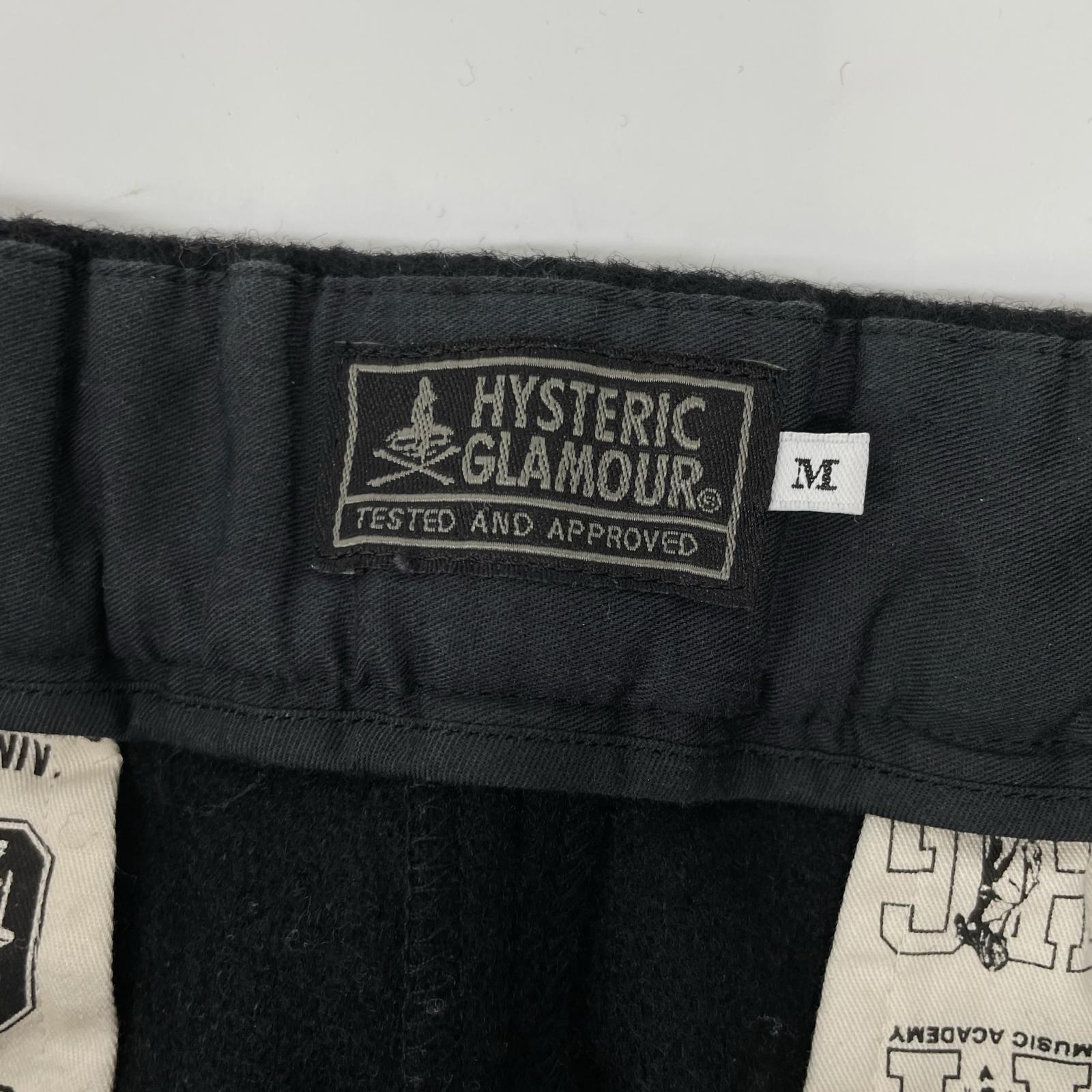HYSTERIC GLAMOUR ヒステリックグラマー ブラック HEAVEN 刺繍 イージーパンツ ボトムス