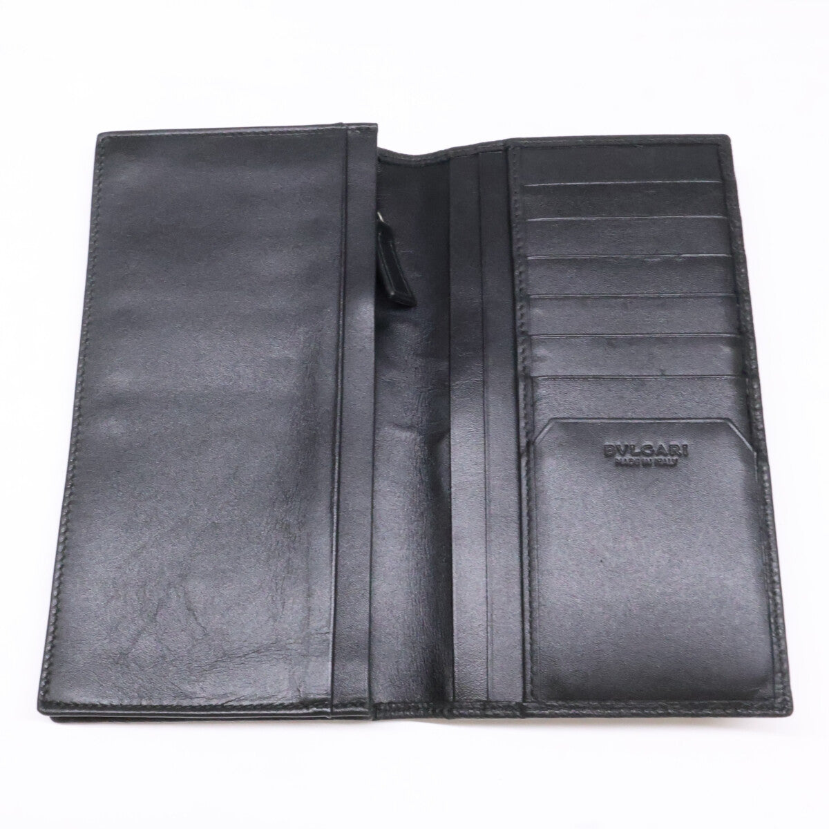 Bvlgari [Excellent Condition] 36966 OCTO Octo Leather Bifold Long Wallet with Coin Purse