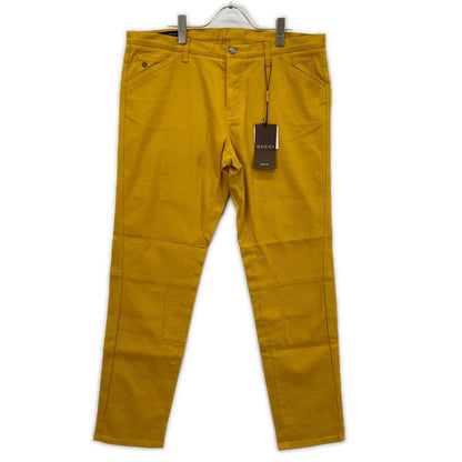GUCCI グッチ 343921 XD071 イエロー riding ボタンフライ パンツ ボトムス