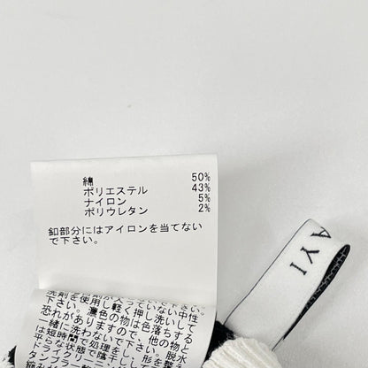 ANAYI アナイ 26年製 ホワイト×ブラック オフショルダーリブ プルオーバー トップス