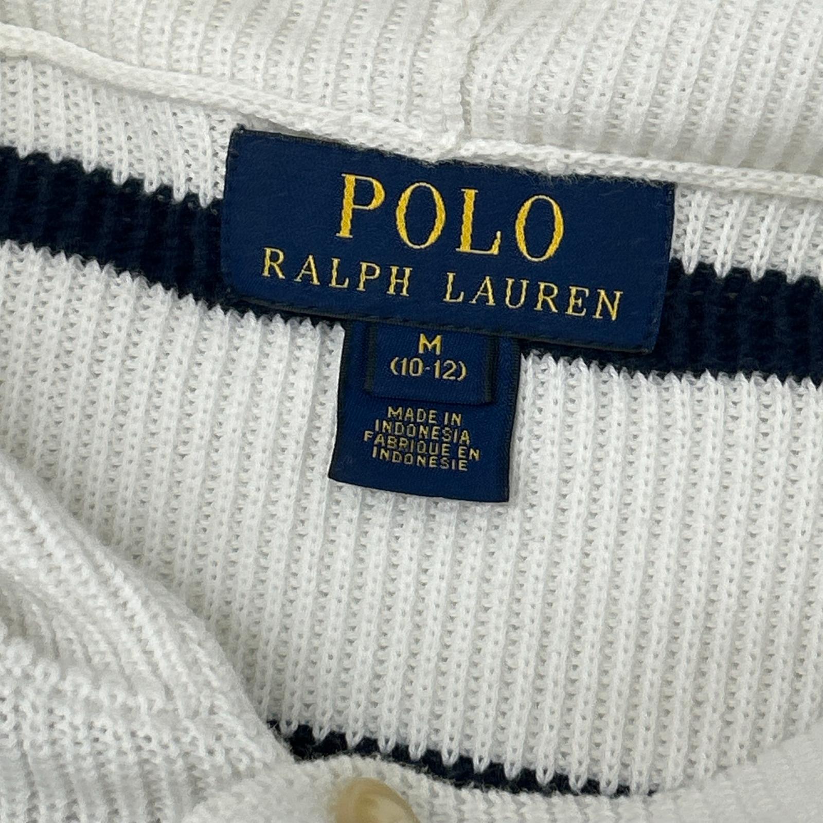 POLObyRalphLauren ポロラルフローレン ホワイト×ブルー ボーダー フーディー ニット トップス
