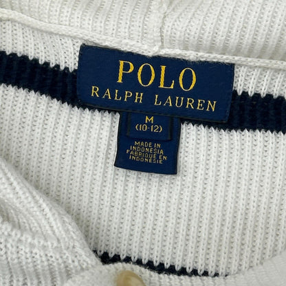 POLObyRalphLauren ポロラルフローレン ホワイト×ブルー ボーダー フーディー ニット トップス