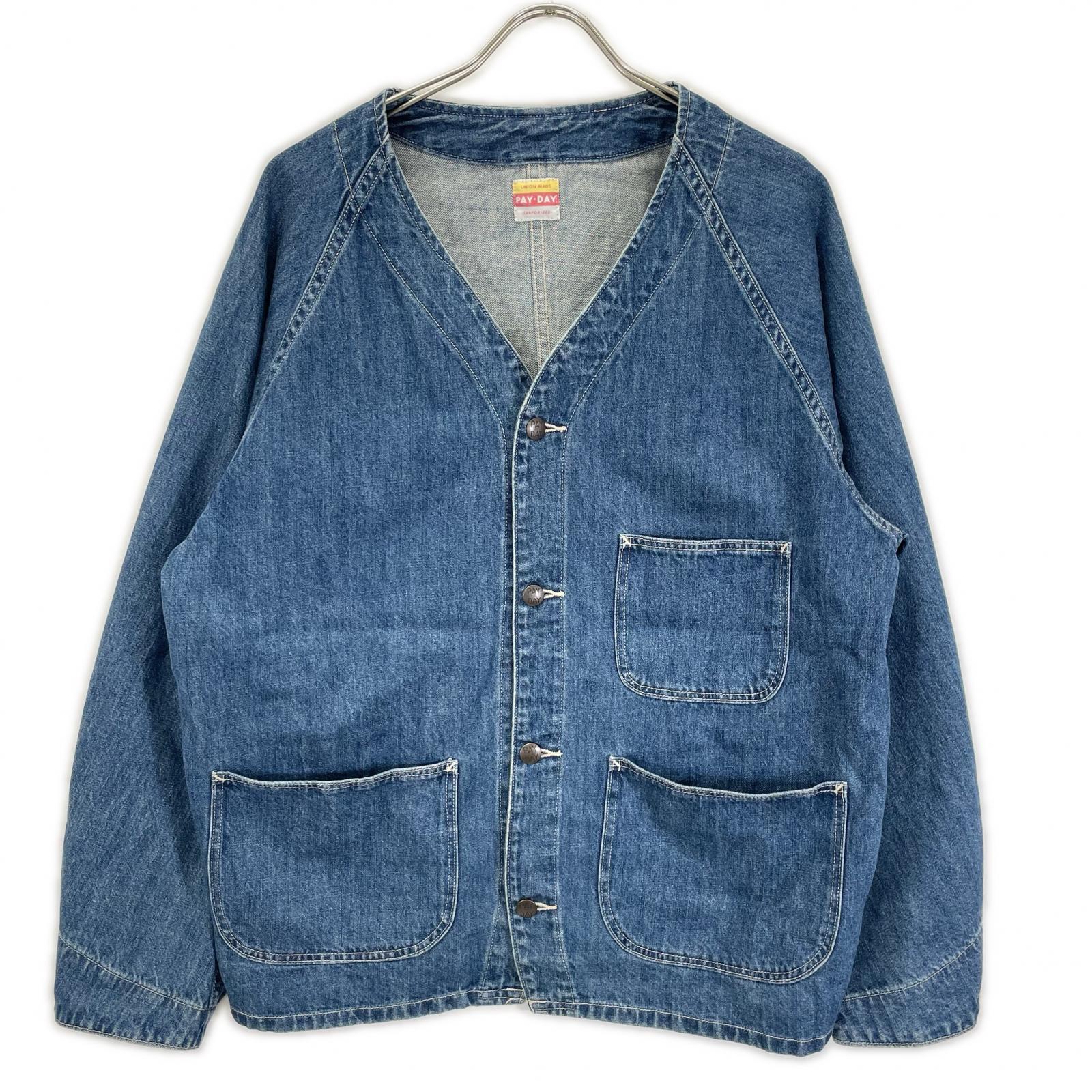 PAYDAY ペイデイ PD21-JK-BCRW4 ノーカラーカバーオールデニムジャケット ジャケット