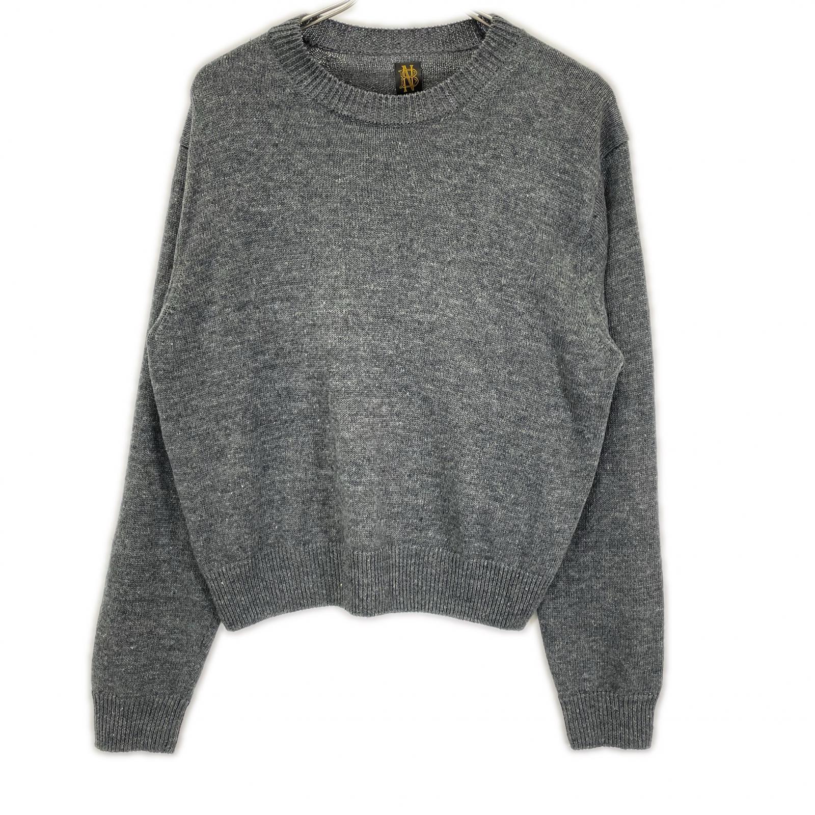 BATONER バトナー グレー WASHED HIGH COUNT LINEN CREW NECK トップス