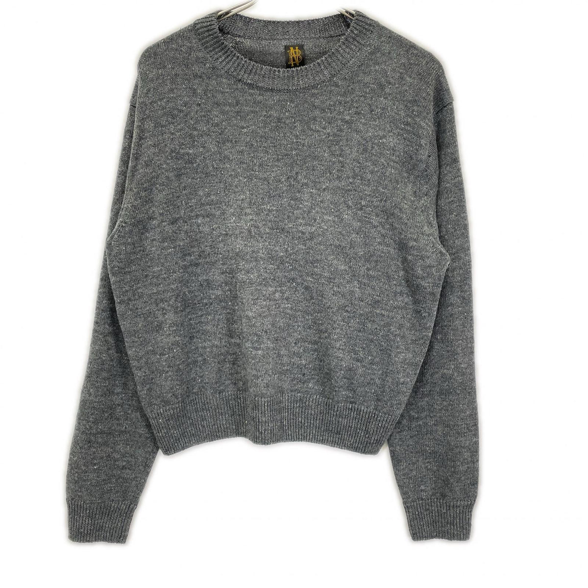 BATONER バトナー グレー WASHED HIGH COUNT LINEN CREW NECK トップス