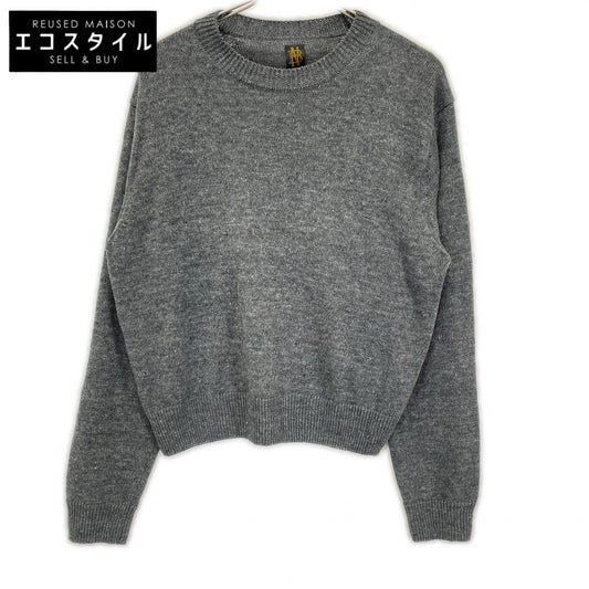 BATONER バトナー グレー WASHED HIGH COUNT LINEN CREW NECK トップス