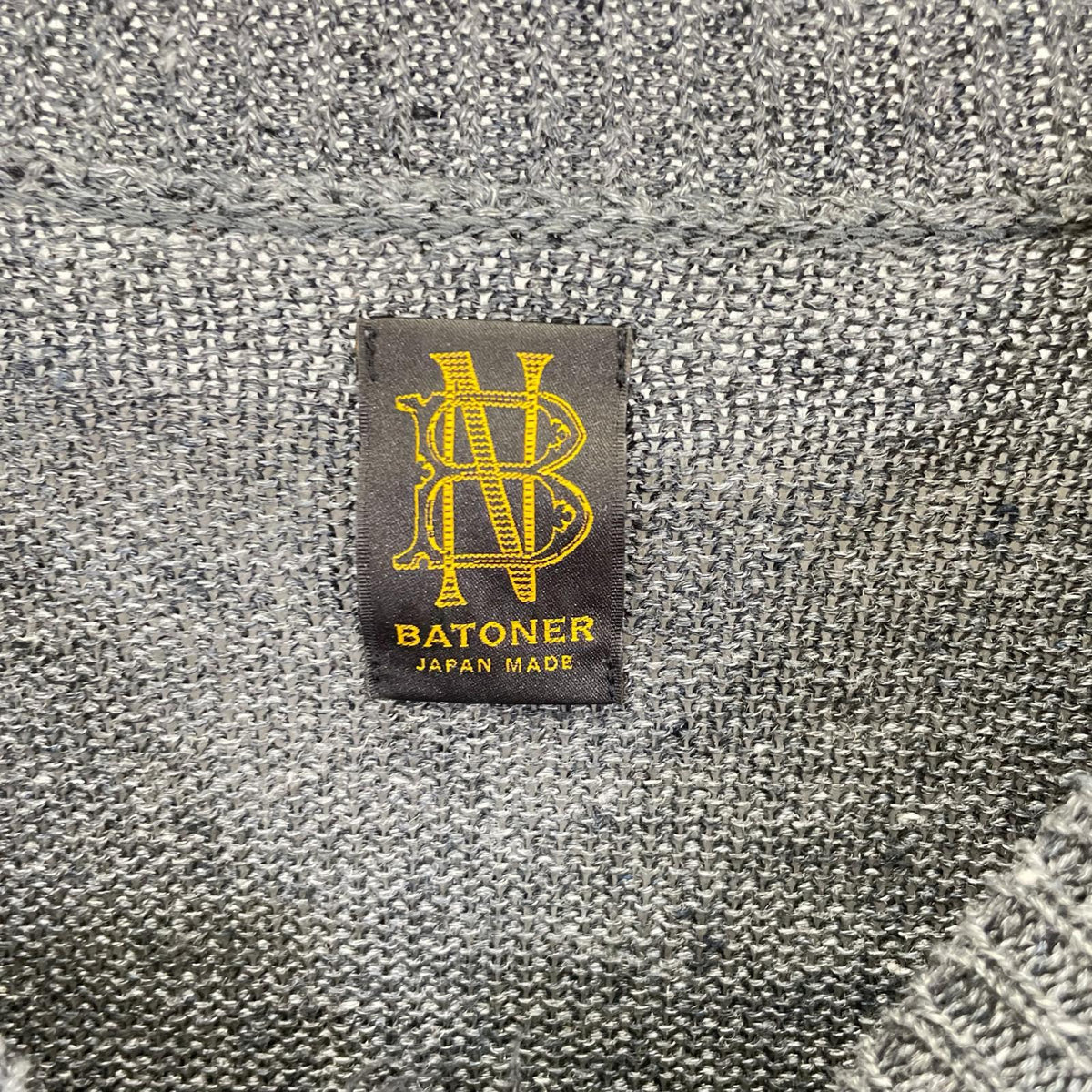 BATONER バトナー グレー WASHED HIGH COUNT LINEN CREW NECK トップス