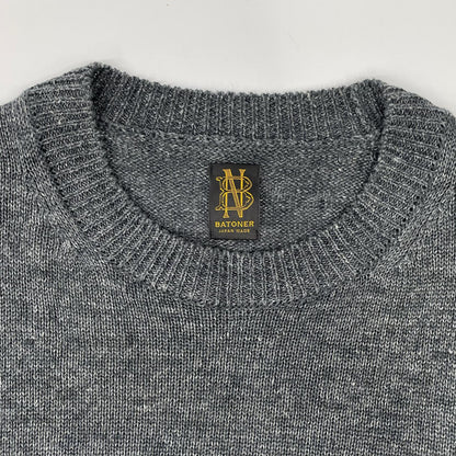 BATONER バトナー グレー WASHED HIGH COUNT LINEN CREW NECK トップス