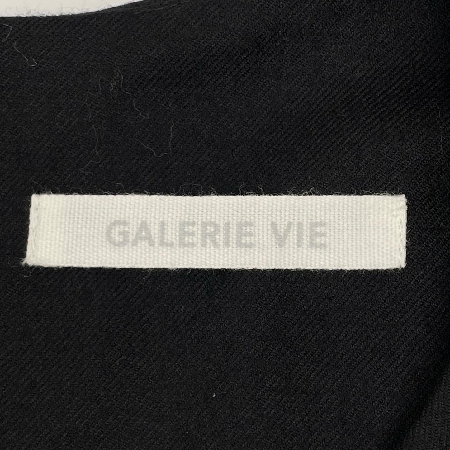 GALERIE VIE ギャルリーヴィー ブラック ライトフラノストレッチ クルーネックワンピース ワンピース