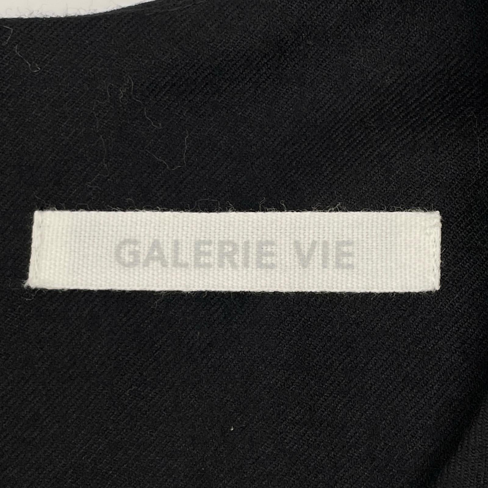 GALERIE VIE ギャルリーヴィー ブラック ライトフラノストレッチ クルーネックワンピース ワンピース
