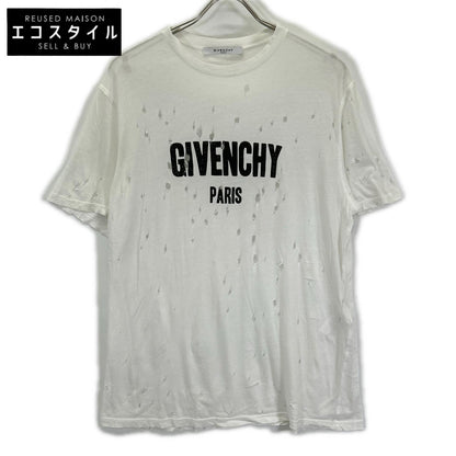 GIVENCHY ジバンシー BW700D305P ホワイト デストロイ加工 半袖Tシャツ トップス