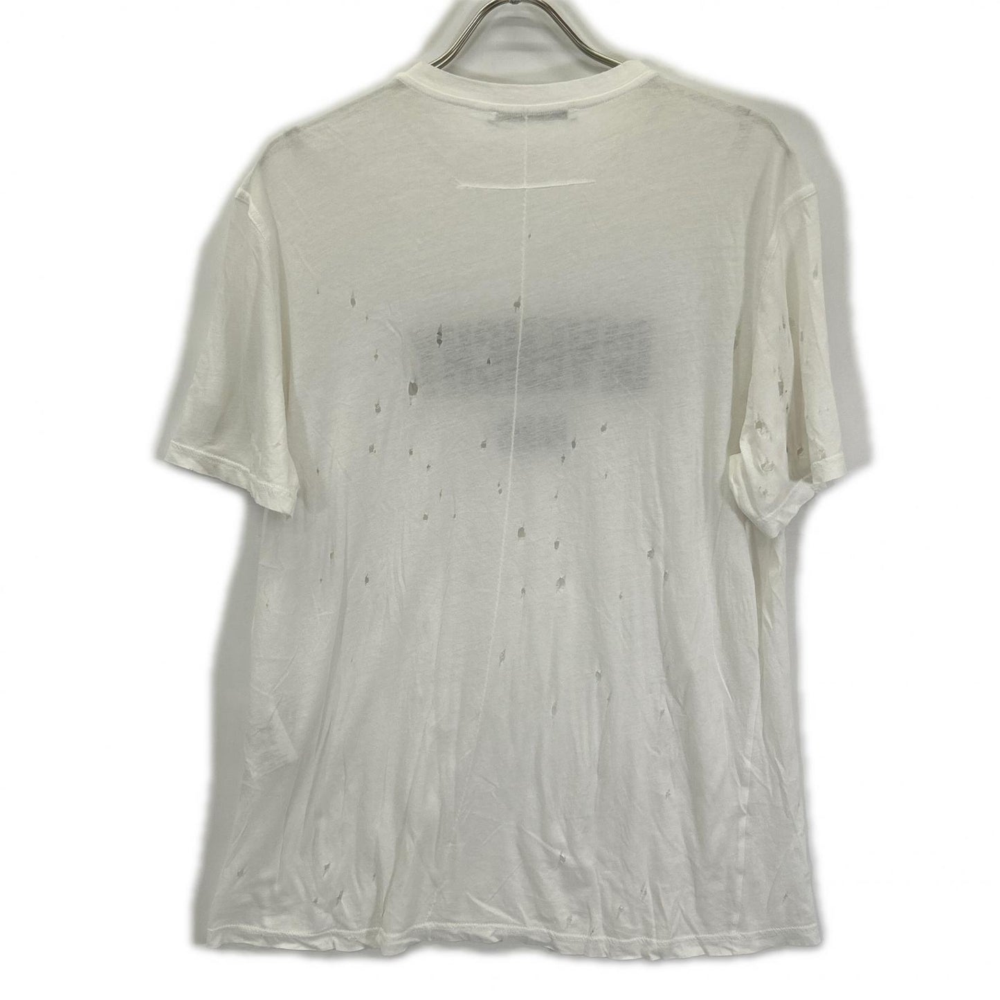 GIVENCHY ジバンシー BW700D305P ホワイト デストロイ加工 半袖Tシャツ トップス