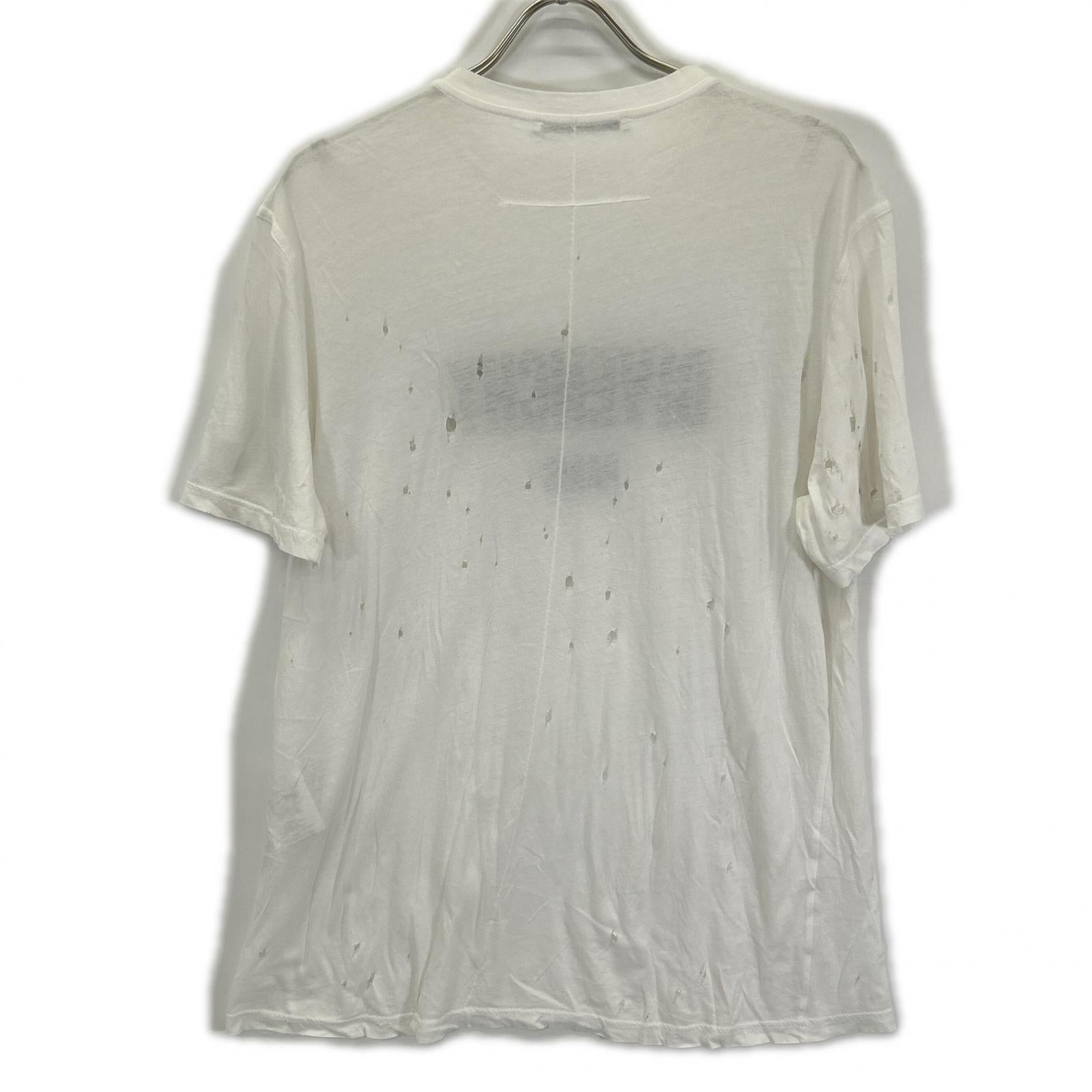 GIVENCHY ジバンシー BW700D305P ホワイト デストロイ加工 半袖Tシャツ トップス