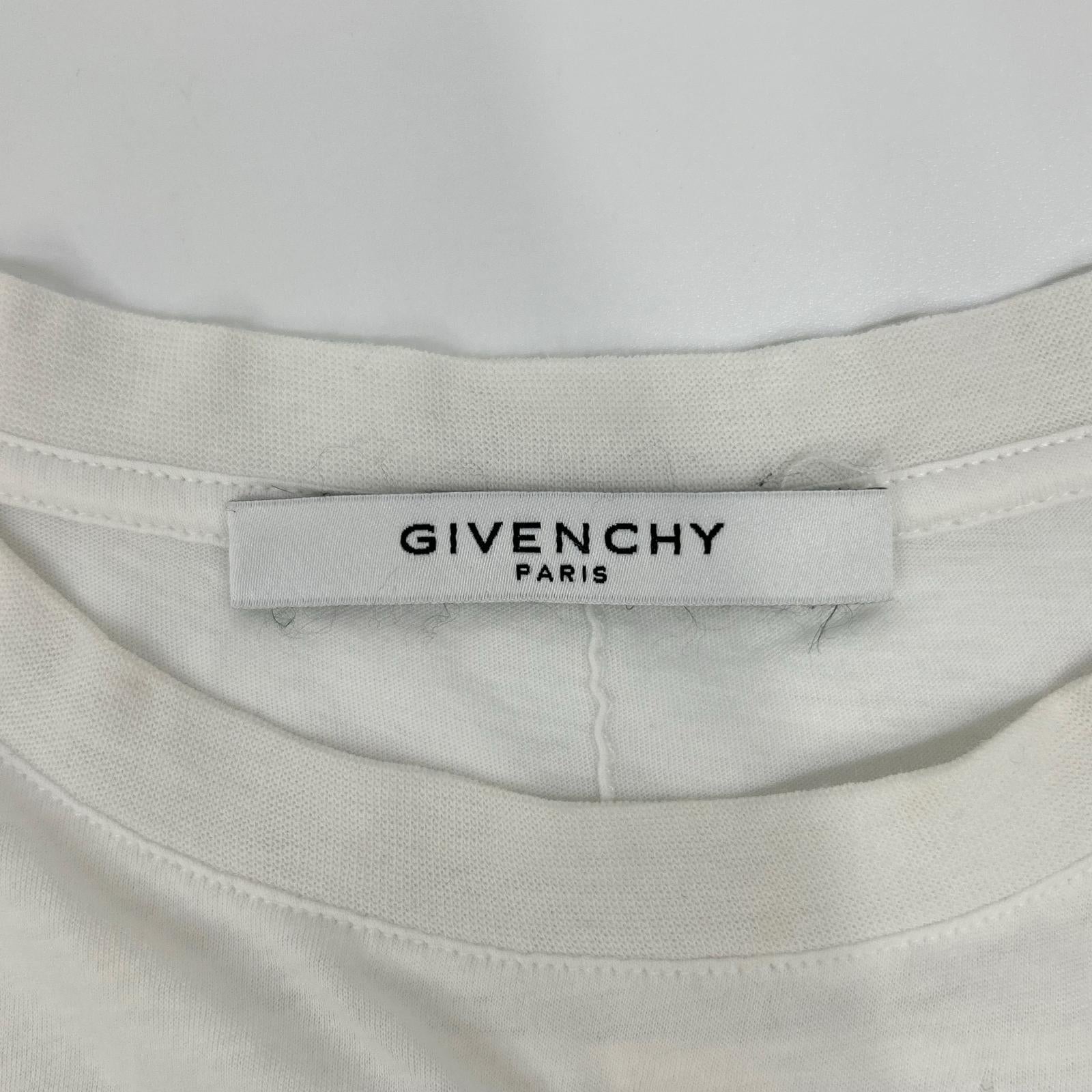 GIVENCHY ジバンシー BW700D305P ホワイト デストロイ加工 半袖Tシャツ トップス