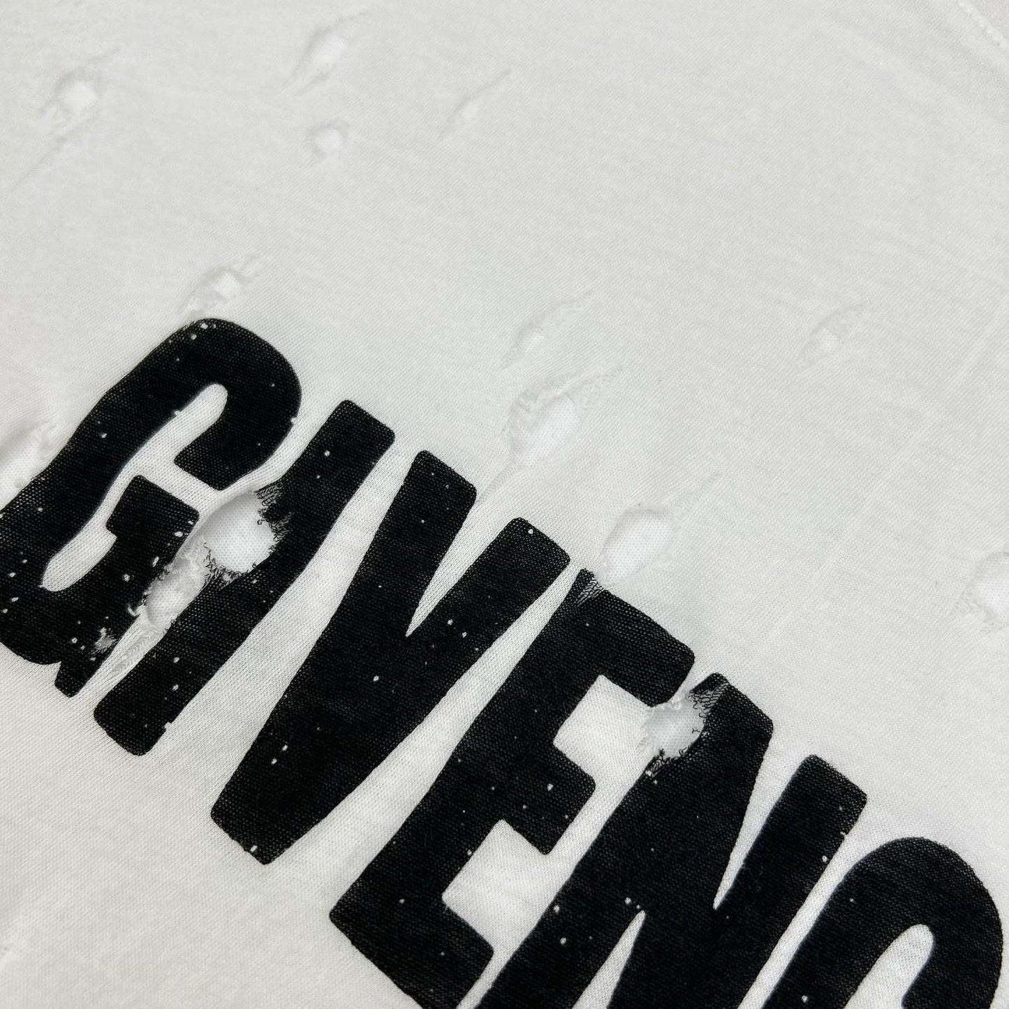GIVENCHY ジバンシー BW700D305P ホワイト デストロイ加工 半袖Tシャツ トップス