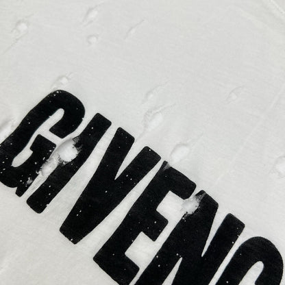 GIVENCHY ジバンシー BW700D305P ホワイト デストロイ加工 半袖Tシャツ トップス