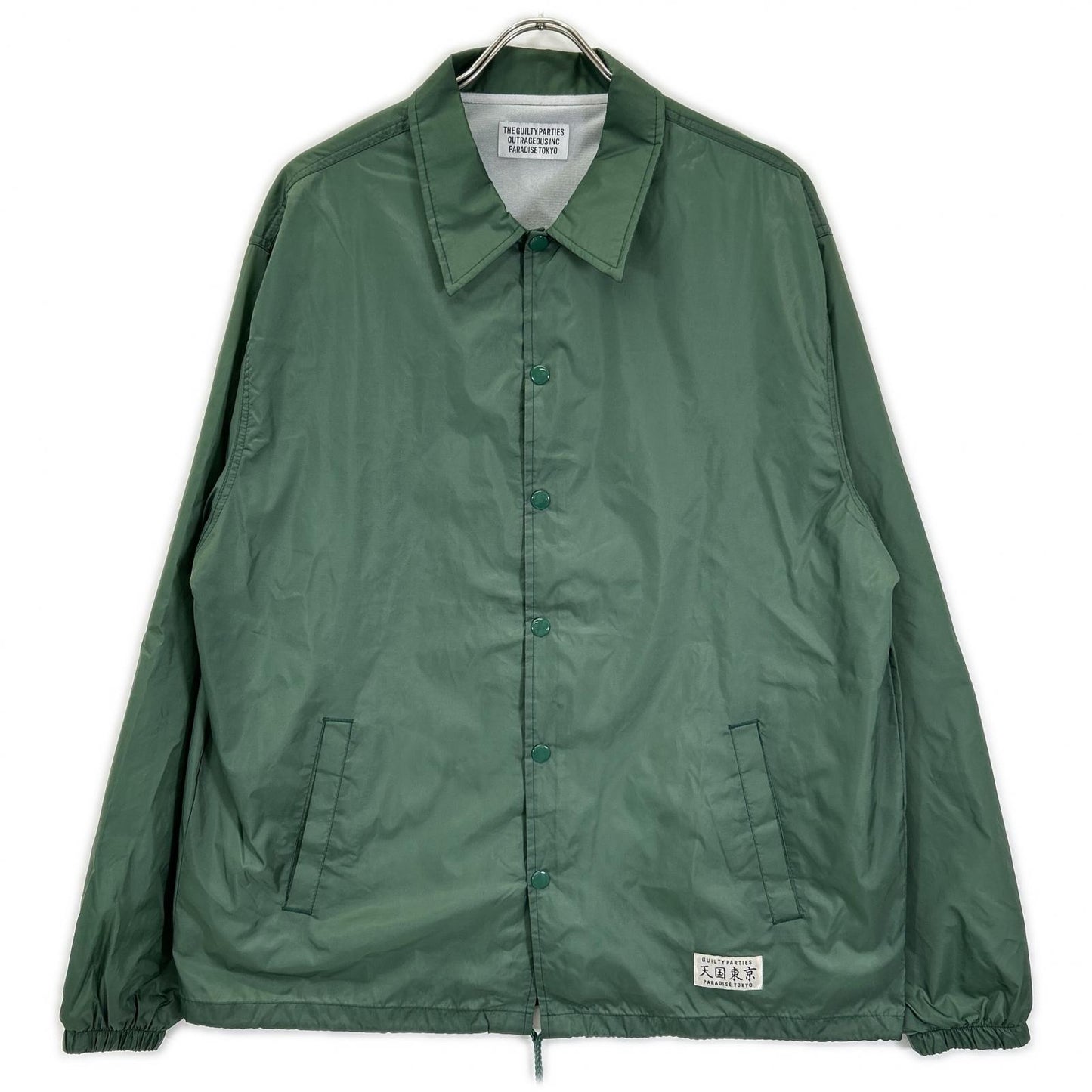 WACKO MARIA ワコマリア 23FW グリーン バックロゴプリント コーチジャケット ジャケット