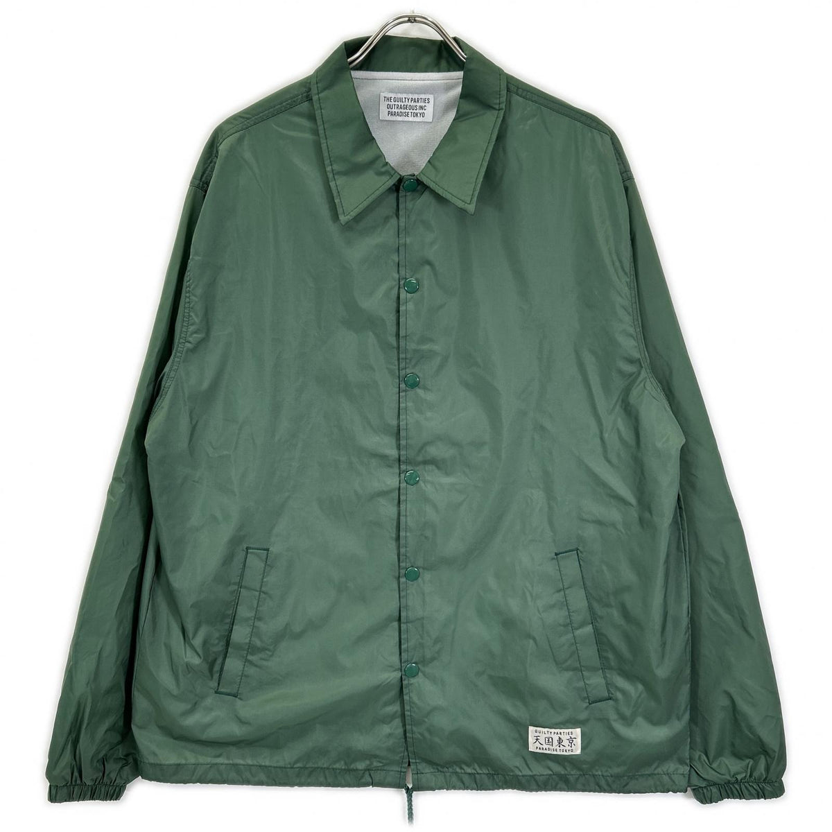 WACKO MARIA ワコマリア 23FW グリーン バックロゴプリント コーチジャケット ジャケット