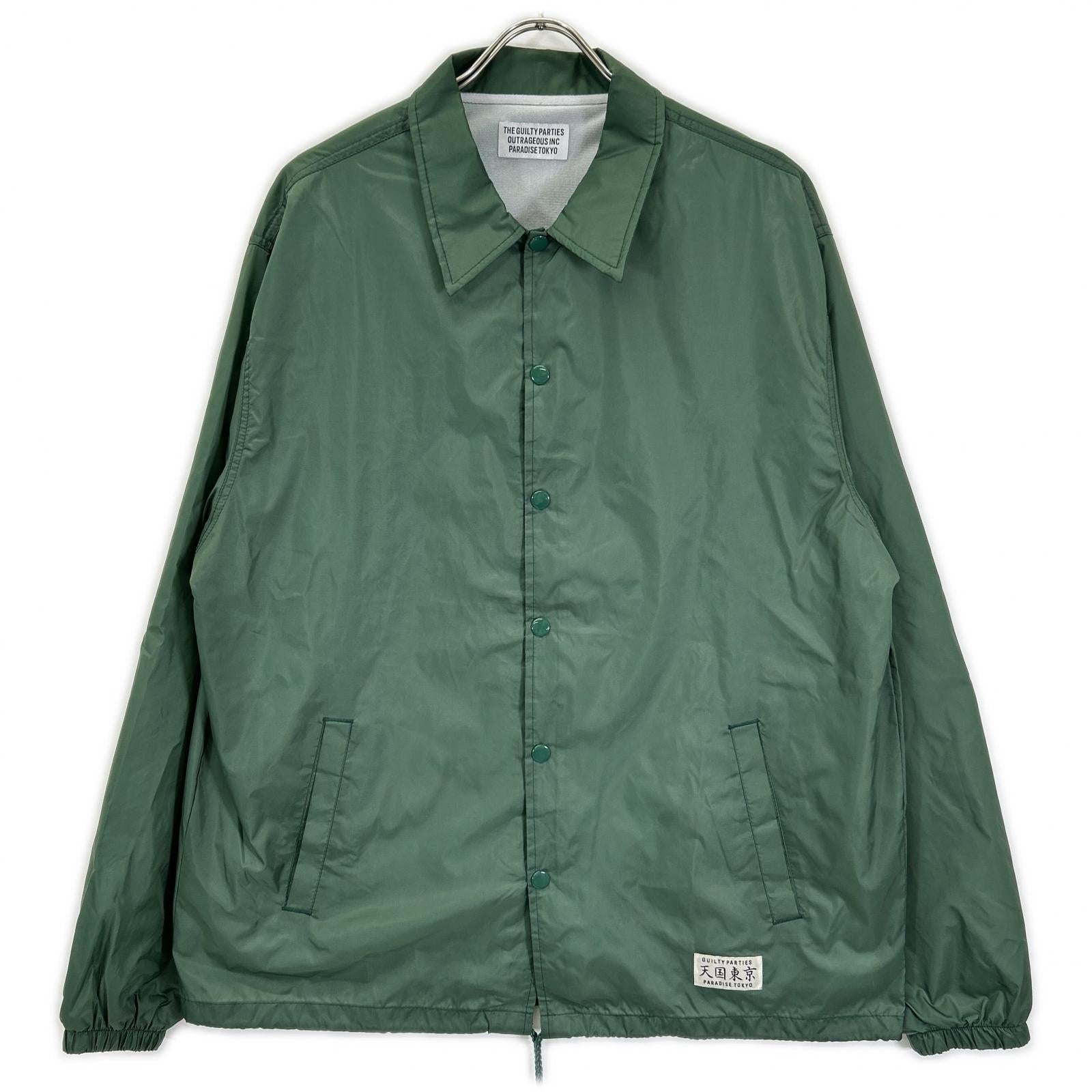 WACKO MARIA ワコマリア 23FW グリーン バックロゴプリント コーチジャケット ジャケット