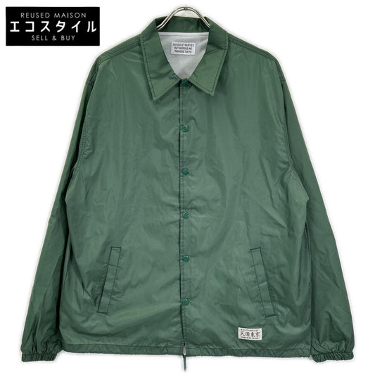 WACKO MARIA ワコマリア 23FW グリーン バックロゴプリント コーチジャケット ジャケット