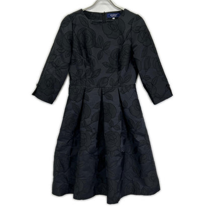 M'S GRACY M's Gracy 2023 Black chambray jacquard rose dress dress