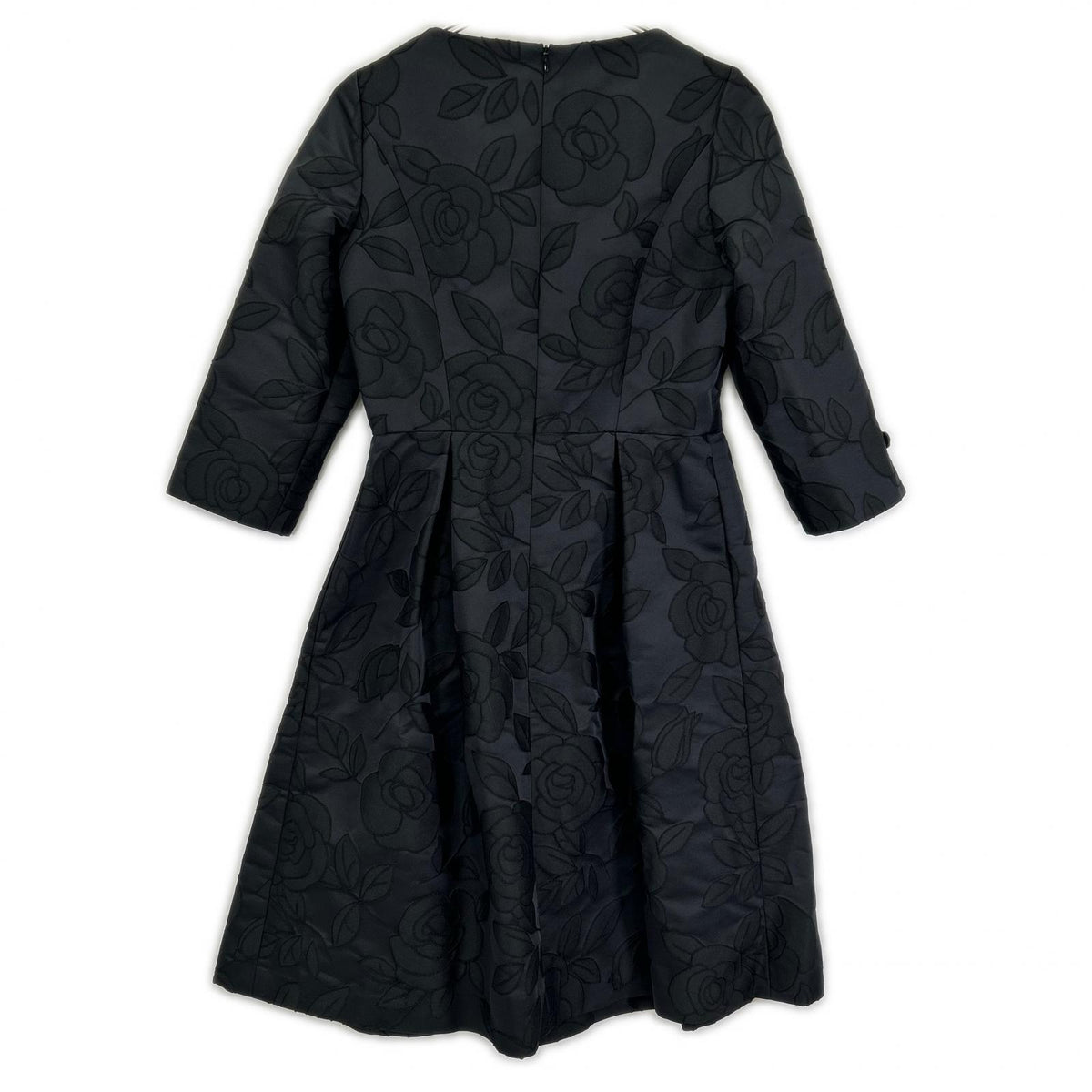 M'S GRACY M's Gracy 2023 Black chambray jacquard rose dress dress