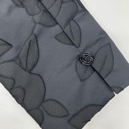 M'S GRACY M's Gracy 2023 Black chambray jacquard rose dress dress