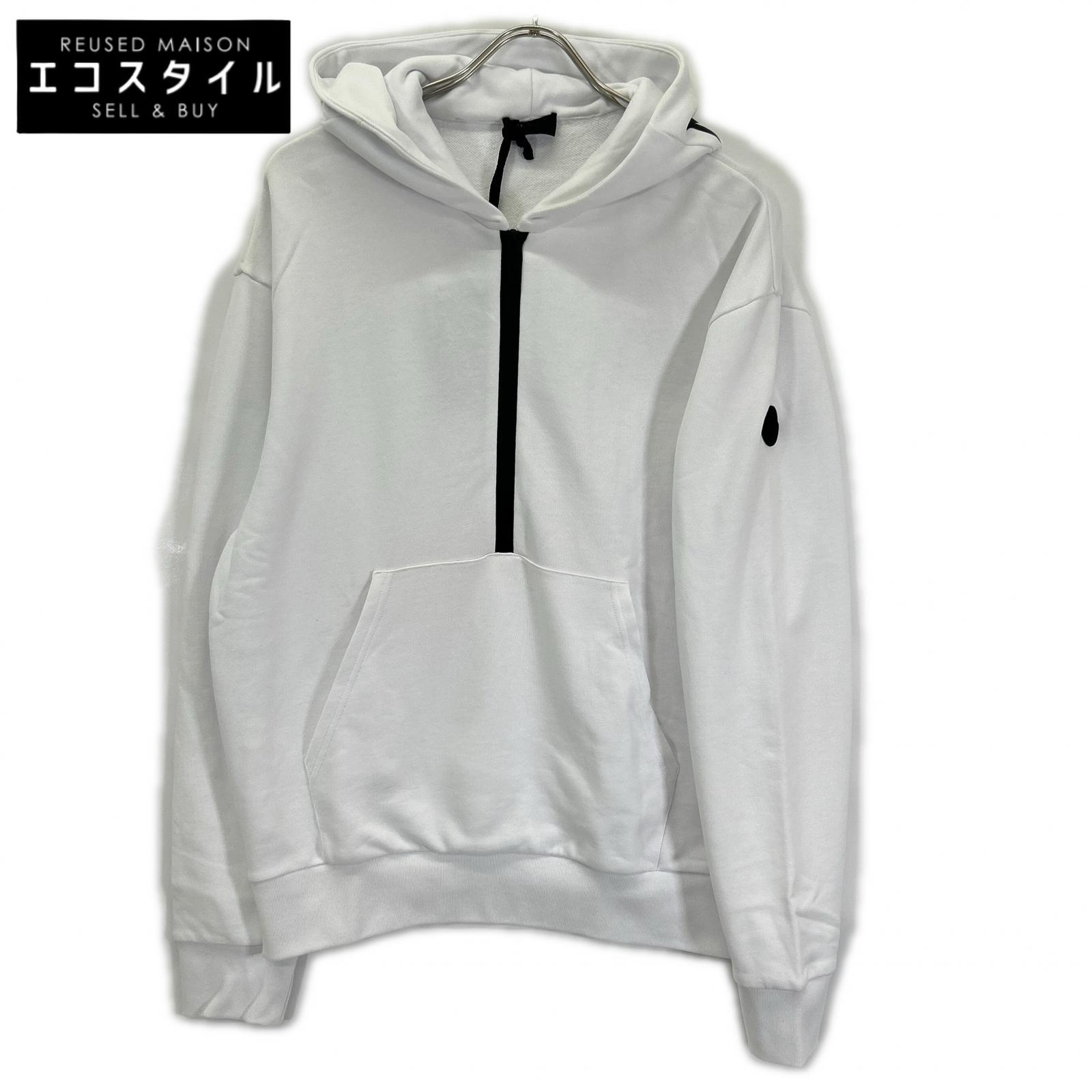 MONCLER モンクレール 21年製 ホワイト ハーフジップ パーカー トップス