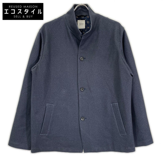 TAKEOKIKUCHI タケオキクチ BB931-51320 ネイビー ダウンファブリック スタンドカラーブルゾン ジャケット