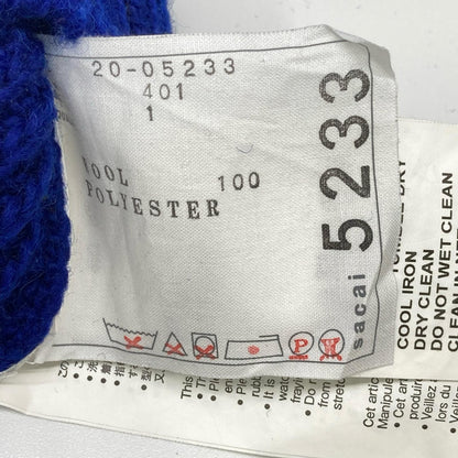 sacai サカイ 20-05233 20年製 ネイビー Wool Zip Sleeve Turtleneck トップス