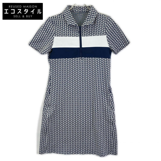 TORY SPORT トリースポーツ Navy×White All-over Pattern Short-Sleeve Shirt Dress Dress
