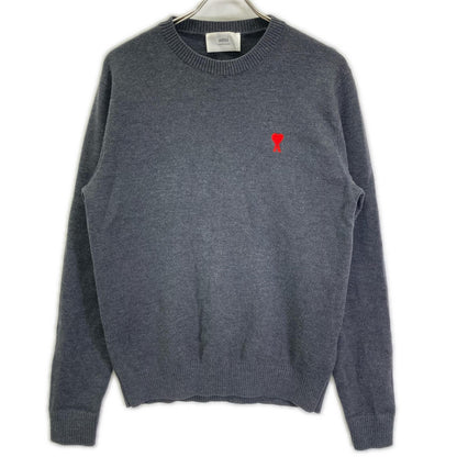 AMI Alexandre Mattiussi アミアレクサンドルマテュッシ HKS001.001 グレー ウール100 ami de coeur クルーネックセーター トップス