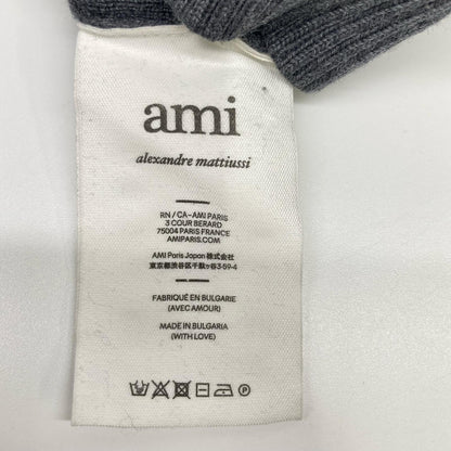 AMI Alexandre Mattiussi アミアレクサンドルマテュッシ HKS001.001 グレー ウール100 ami de coeur クルーネックセーター トップス