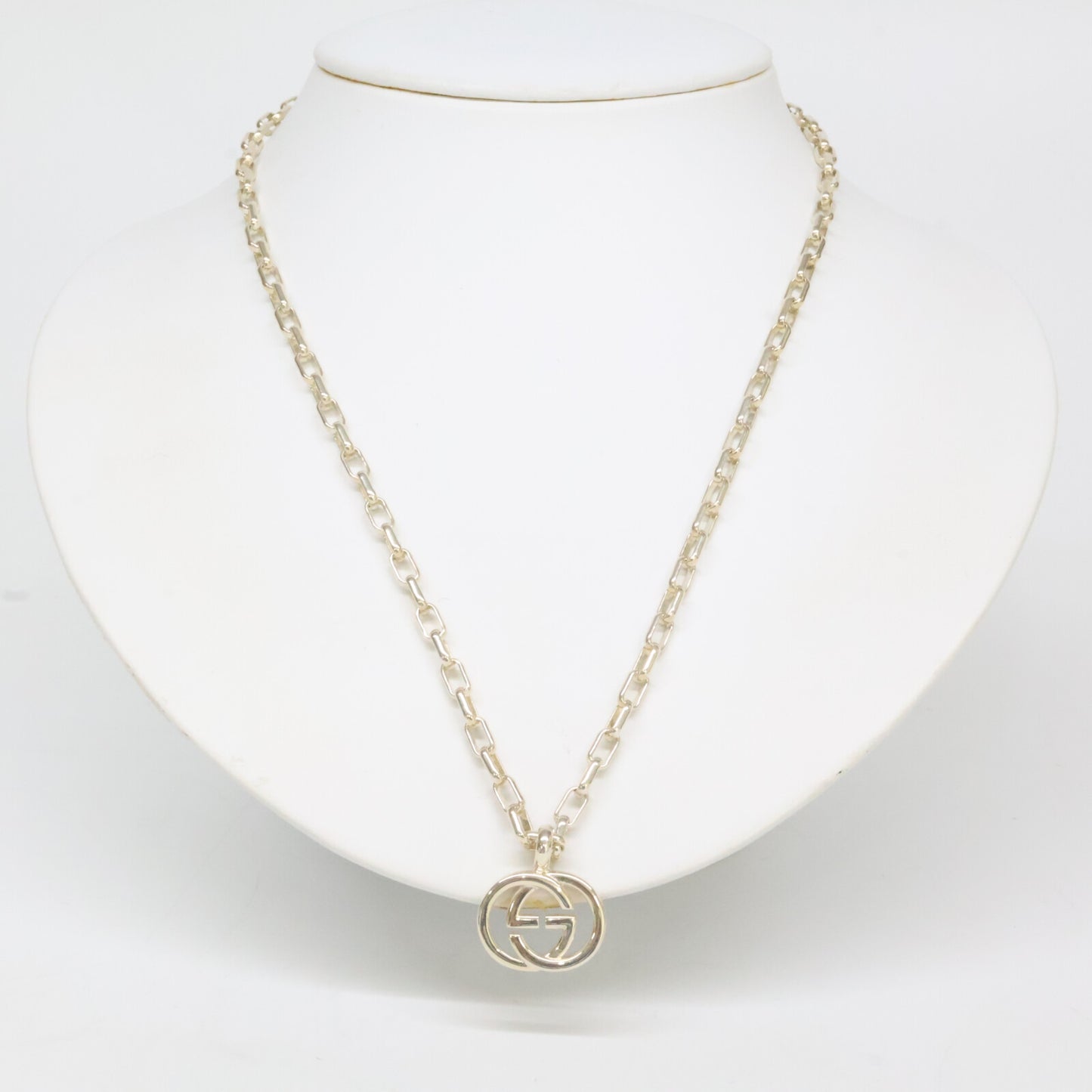 GUCCI グッチ Ag925 インターロッキングG チェーン ネックレス