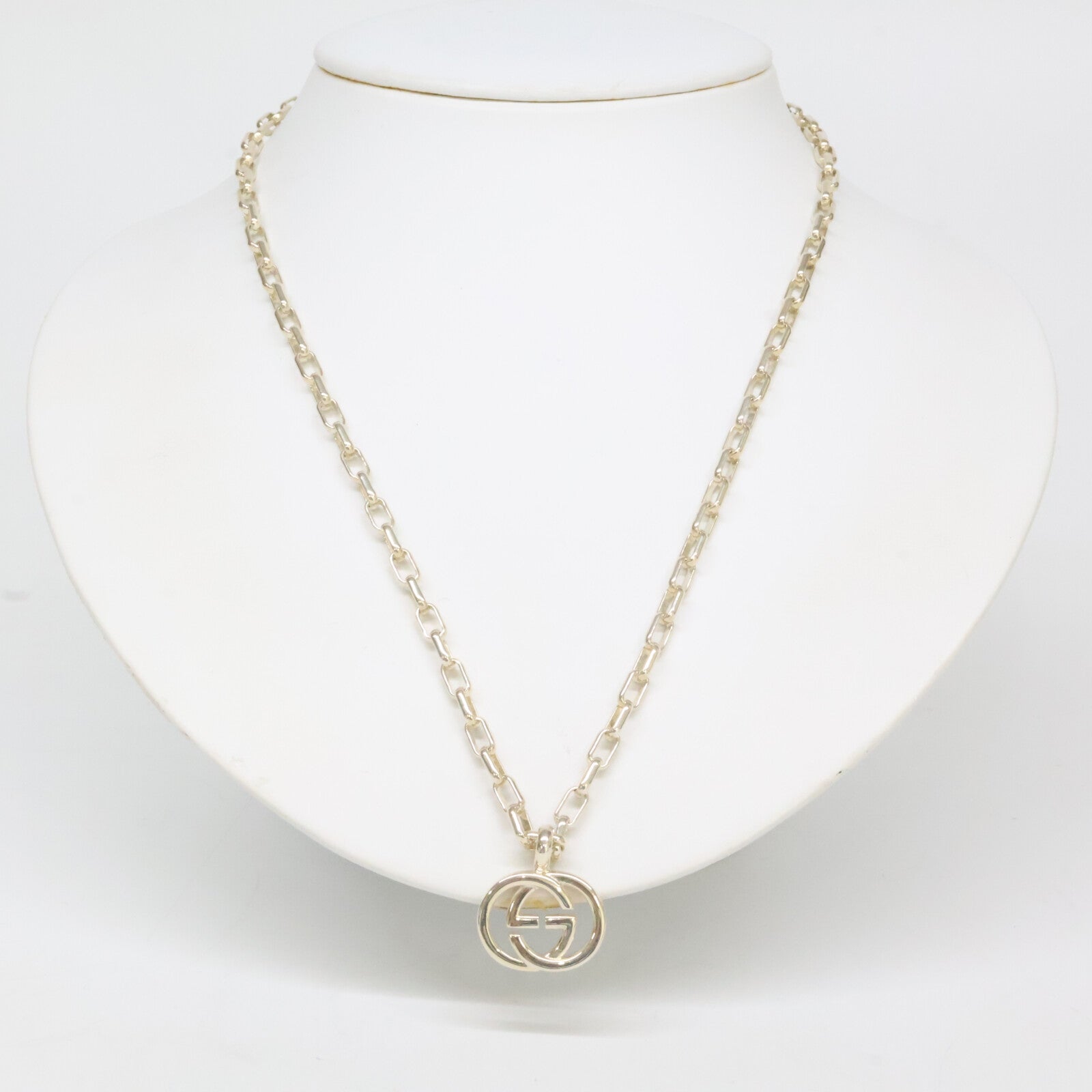 GUCCI グッチ Ag925 インターロッキングG チェーン ネックレス