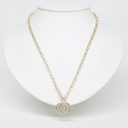 GUCCI グッチ Ag925 インターロッキングG チェーン ネックレス